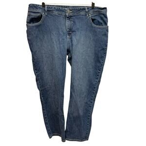 Riders by Lee Plus Size 24W Petite Stretch Cotton Blend Denim Blue Jeans